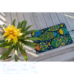 Entryways 17 in. W X 28 in. L Multicolored Fancy Fish Coir Door Mat