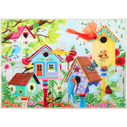 Olivia's Home 22 in. W X 32 in. L Multi-Color Birdhouse Hamlet Polyester Accent Rug