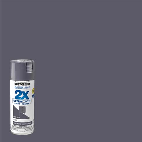 Rust-Oleum Painter's Touch 2X Ultra Cover Gloss Dark Gray Paint+Primer  Spray Paint 12 oz - Ace Hardware