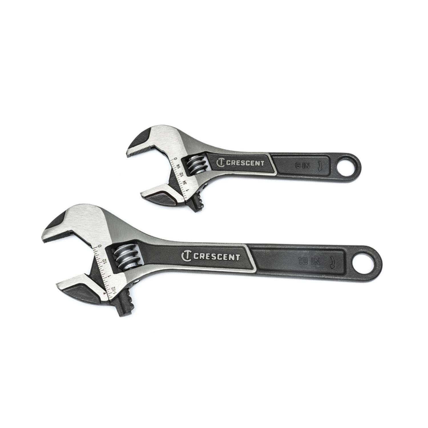 Crescent Metric and SAE Wide Jaw Adjustable Wrench Set Assorted in. L 2 pc Sansujyuku sansujyuku.com