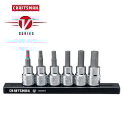 Craftsman V-Series X-Tract Technology 3/8 in. drive SAE Hex Bit Socket Set 6 pc