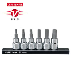 Craftsman V-Series X-Tract Technology 3/8 in. drive SAE Hex Bit Socket Set 6 pc