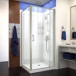 DreamLine Flex 76-3/4 in. H X 32 in. W X 32 in. L White Shower Backwalls Kit