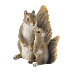 Zingz & Thingz Brown Polyresin 9 in. H Mommy & Baby Squirrel Figurine