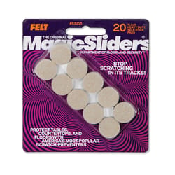 Magic Sliders Felt Self Adhesive Protective Pads Oatmeal Round 3/4 in. W X 3/4 in. L 20 pk