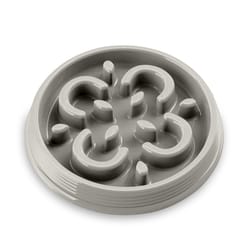 TarHong Gray Medallion Plastic Small Feeder Maze Bowl For Dog