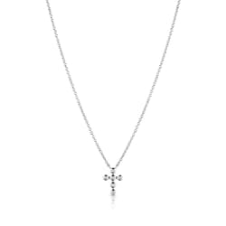 Montana Silversmiths Women's Crystal Cross Silver Necklace Water Resistant