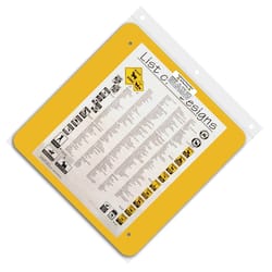 Noble Beasts Graphics English Yellow Crossing Sign 12 in. H X 12 in. W