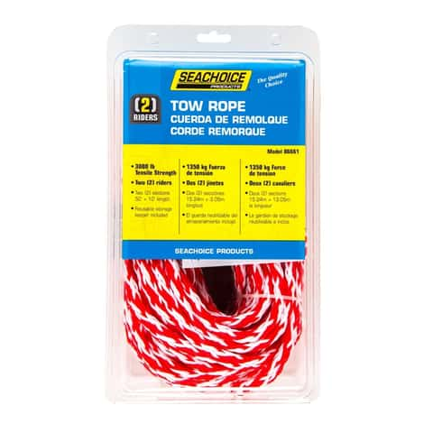 Seachoice 60 ft. L Red/White Braided Polypropylene Tow Rope - Ace Hardware