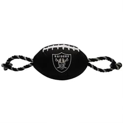 Pets First NFL Black Nylon Oakland Raiders Football Dog Toy 1 pk