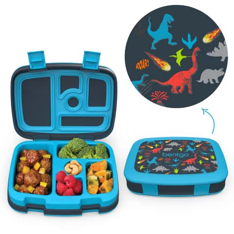 Bentgo Kids Stainless Steel Prints Lunch Box | Lunch Box for Kids Sharks