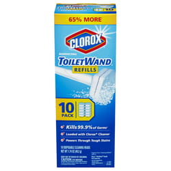 Clorox No Scent Toilet Wand Refill Heads 1.74 oz Cloth