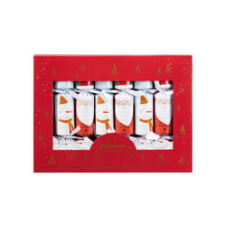 Glitzhome Multicolored Santa/Snowman Party Cracker 10 in.