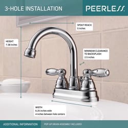 Peerless Chrome Contemporary Bathroom Faucet 4 in.