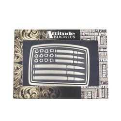 Montana Silversmiths Bullet Flag Attitude Black/Silver Belt Buckle