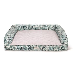 Pet Shop by Fringe Studio Green Canvas Floral Pet Bed