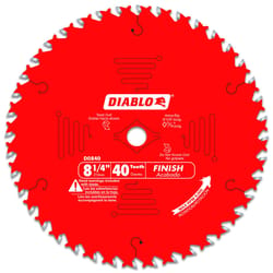 Diablo 8-1/4 in. D X 5/8 in. TiCo Hi-Density Carbide Finishing Saw Blade 40 teeth 1 pk
