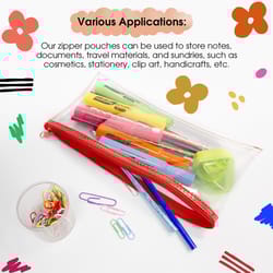Bazic Products 5 in. H X 11 in. W X 0.13 in. D Pencil Case Assorted