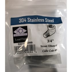 Smith-Cooper 3/4 in. FPT X 3/4 in. D FPT Stainless Steel 90 Degree Street Elbow