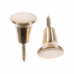 Ace Decorative Round Furniture Knob 5/8 in. D 1 in. Brass 2 pk