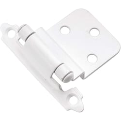 Hickory Hardware 2.34 in. W X 2.63 in. L White Steel Self-Closing Hinge 2 pk