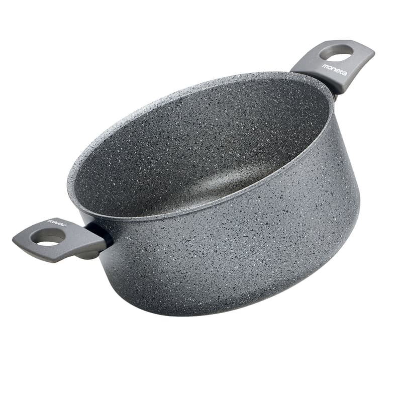 Moneta Greystone Aluminum Dutch Oven 8.5 in. 3.25 qt Black/Silver Sansujyuku sansujyuku.com