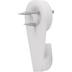 HILLMAN Plastic Coated White Hardwall Hanging Hooks 15 lb 5 pk