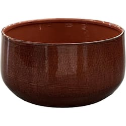 Robert Allen 6 in. D Steel Mini Bella Bowl Planter Sienna Haze