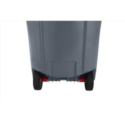 Rubbermaid Brute 44 gal Gray Plastic Wheeled Garbage Can