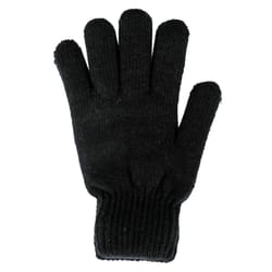 Heat Zone One Size Fits All Acrylic/Elastane/Nylon/Polyester Black Cold Weather Gloves