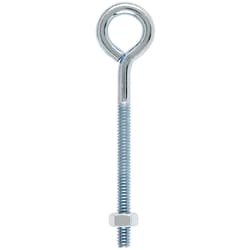 Hampton 1/4 in. X 4 in. L Zinc-Plated Steel Eyebolt Nut Included