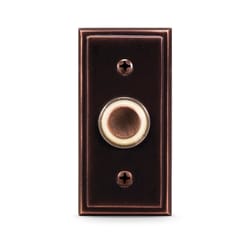 Heath Zenith Oil Rubbed Bronze Metal Wired Pushbutton Doorbell