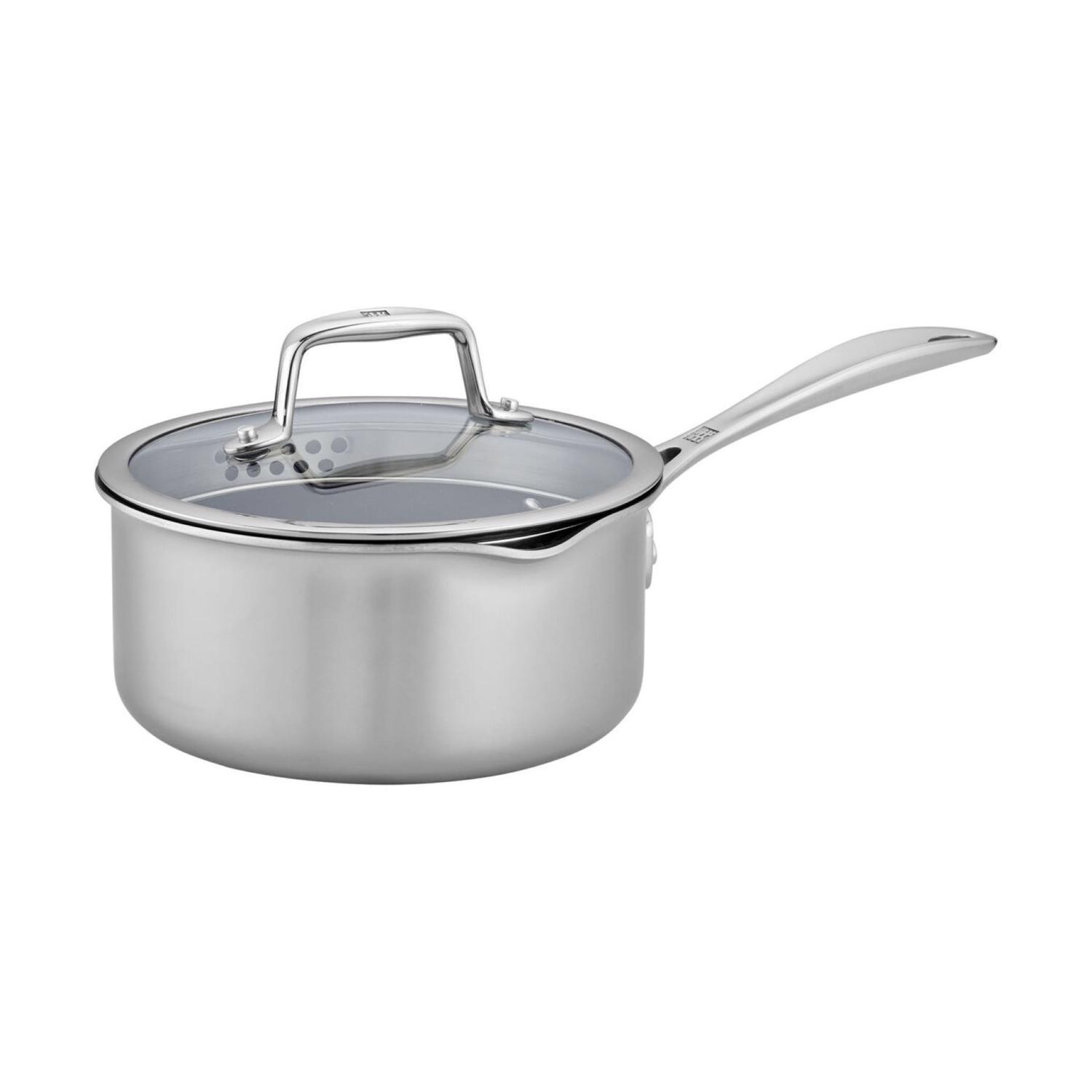 Zwilling J.A Henckels Clad CFX Ceramic/Stainless Steel Saucepan 7.09 in. 2 qt Silver Sansujyuku sansujyuku.com