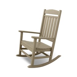 Ivy Terrace Classics Sand HDPE Frame Contoured Rocking Chair