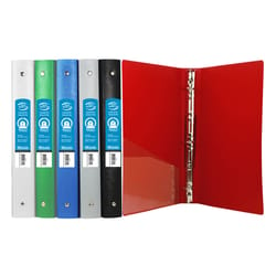 Bazic Products 1 in. W X 9.5 in. L 3-Ring Poly Binder