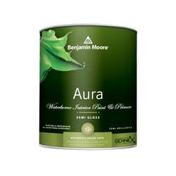 Benjamin Moore Aura Semi-Gloss Base 1 Paint and Primer Interior 1 qt