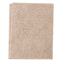 Softtouch Felt Self Adhesive Blanket Oatmeal Rectangle 4.5 in. W X 6 in. L 2 pk