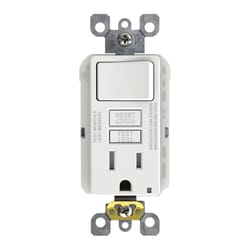 Leviton SmartlockPro 15 amps 125 V White GFCI Outlet 5-15R 1 pk