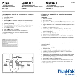 Plumb Pak 1-1/4 in. D Brass P-Trap