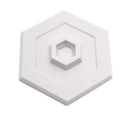 Prime-Line 5/8 in. H X 5 in. W X 5 in. L Vinyl White Wall Protector Mounts to wall