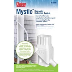 Oatey Mystic 8 in. H X 4 in. W X 6 in. L White Plastic Rain Collection System