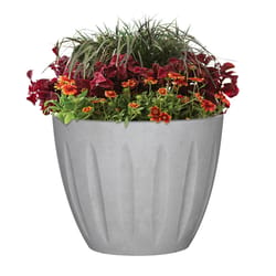 L&G Solutions 13 in. H X 16 in. D Polyresin Spritzer Planter Stone