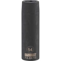 DeWalt 14 mm X 1/2 in. drive Metric 6 Point Deep Impact Socket 1 pc