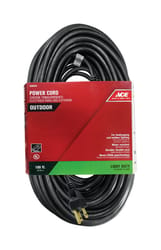 Ace Indoor or Outdoor 100 ft. L Black Extension Cord 16/3 SJTW