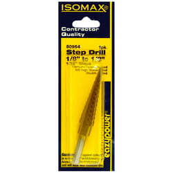 Eazypower Isomax 1/8 in. M2 Steel Step Drill Bit 1 pc