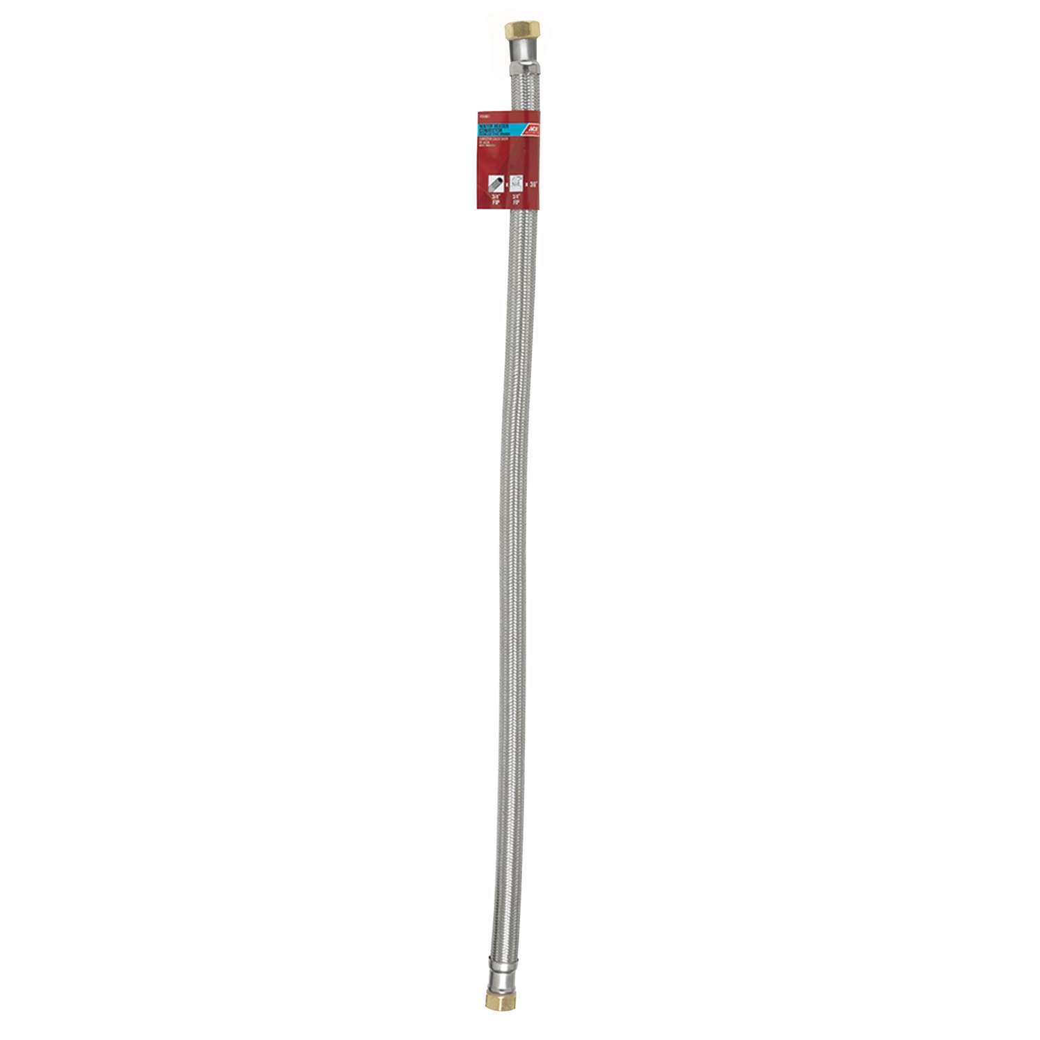Ace 3/4 in. FIP X 3/4 in. D FIP 36 in. Braided Stainless Steel Water Heater  Supply Line - Ace Hardware