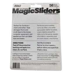 Magic Sliders Tan Assorted in. Adhesive Felt Heavy Duty Glide 1 pk