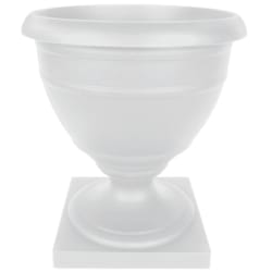 HC Companies 18 in. H X 16 in. D Plastic Olympia Urn Planter White