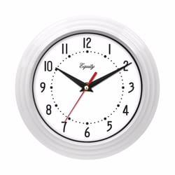 La Crosse Technology 8 in. L X 1.6 in. W Indoor Vintage Analog Wall Clock Glass/Plastic White