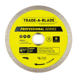 Trade A Blade 4-1/2 in. D X 5/8 and 7/8 in. Diamond Continuous Rim Blade 1 each